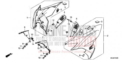 CAPOT AVANT CBF1000FAC de 2012
